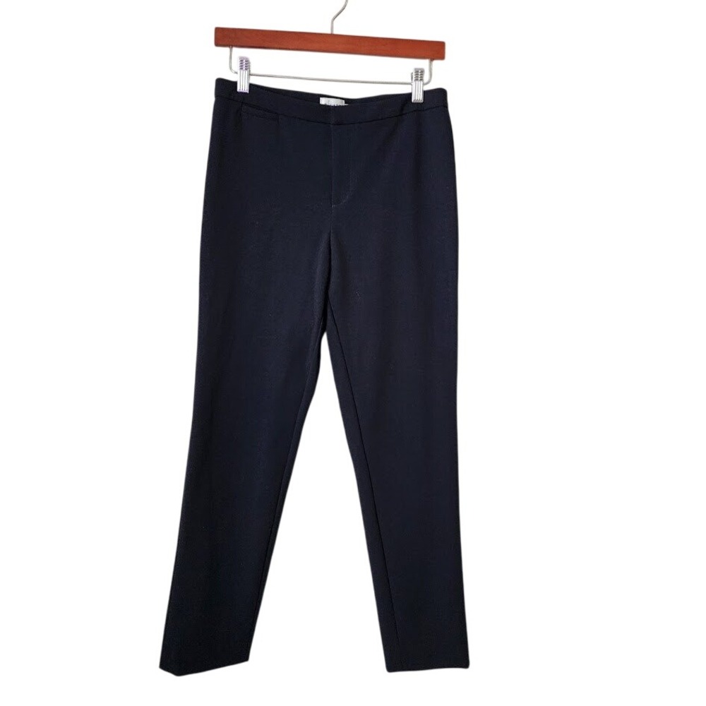 THE RESET Navy Skinny Stretch Pant Clean Girl Minimal Tailored Size M - Picture 2 of 7